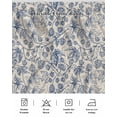 thumbnail image 5 of Blue Flowers Wrap Around Bed Skirts for California King Bed 16" Drop,Bed Skirt with Adjustable Elastic Belt Dust Ruffle Bed Valance Retro Rustic Botanical Floral Leaves Vines Bed Frame Cover, 5 of 7