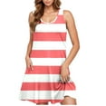 thumbnail image 5 of hotojiny Women's Summer Sundress Casual Sleeveless Crewneck Beach Dresses with Pockets Fashion Soft Striped Dress, 5 of 5