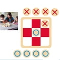 thumbnail image 4 of Tic Tac Toe Interactive Magnetic Creative Wooden Board Game Wooden Travel Game, 4 of 10
