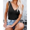 thumbnail image 5 of Yesfashion Womens V Neck Sleeveless Sweaters Vest Casual Knit Pullover Tank Tops Summer Cami Shirt, 5 of 5