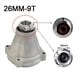 thumbnail image 4 of 2X Eje de 9 Dientes, Pieza de Placa de Conexión de Tubo de 26 mm para Motor 43CC 52CC, GX35, Apto para Desbrozadora de Transporte Lateral, Cortadora de Césped, 4 of 7