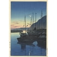 thumbnail image 3 of Kawase Hasui 18x24 Black Modern Framed Museum Art Print Titled - Morning in Beppu (1928), 3 of 5