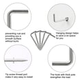 thumbnail image 4 of 30pcs Cup Hooks Screw-in Wall 2 Inch Metal Thread Square Hooks Great for Indoor Outdoor Hanger Silver Gray, 4 of 7