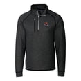 thumbnail image 2 of Men's Cutter & Buck  Charcoal Washington Commanders Helmet Mainsail Sweater-Knit Half-Zip Pullover Jacket, 2 of 3