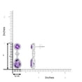thumbnail image 2 of ANGARA Natural Two Tier 2.1 ct Amethyst Drop Earrings with Diamond Halo in 14K White Gold for Women (Size-9x6mm) | February Birthstone, Anniversary, Jewelry Gift for Women | Natural Amethyst Earrings, 2 of 8