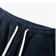 thumbnail image 7 of Stamzod Winter Sweatpants for Men Solid Color Elastic Waist Flannel Gym Pants Men Casual Thicked Warm Joggers with Drawstring Dark Blue S, 7 of 7