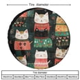 thumbnail image 2 of Heavy Duty Spare Tire Cover Wintry Cats Waterproof Sun Protection Funny Cat Tire Cover Universal Fit for Trailer SUV Truck Camper Travel Trailers 12inch, 2 of 8