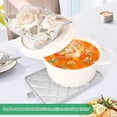 thumbnail image 3 of Yayeee Pot Holders Kitchen Heat Resistant with Pockets 7"x9.8" Cotton Oven Cooking Hot Pads, Lace and Floral, 3 of 7