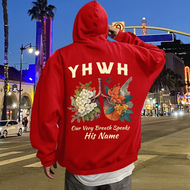MHFRRA Sudadera con Capucha y Estampado Gráfico, Informal, Suave y Cómoda, para Uso Diario Rojo