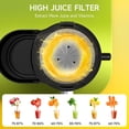 thumbnail image 5 of Juicer Machine, 500W Centrifugal Juicer Extractor with 3 Speed & Wide Mouth 3” Feed Chute for Fruit Vegetable, High Yield Juicer Included Cleaning Brush for Easy to Clean, Black, 5 of 5