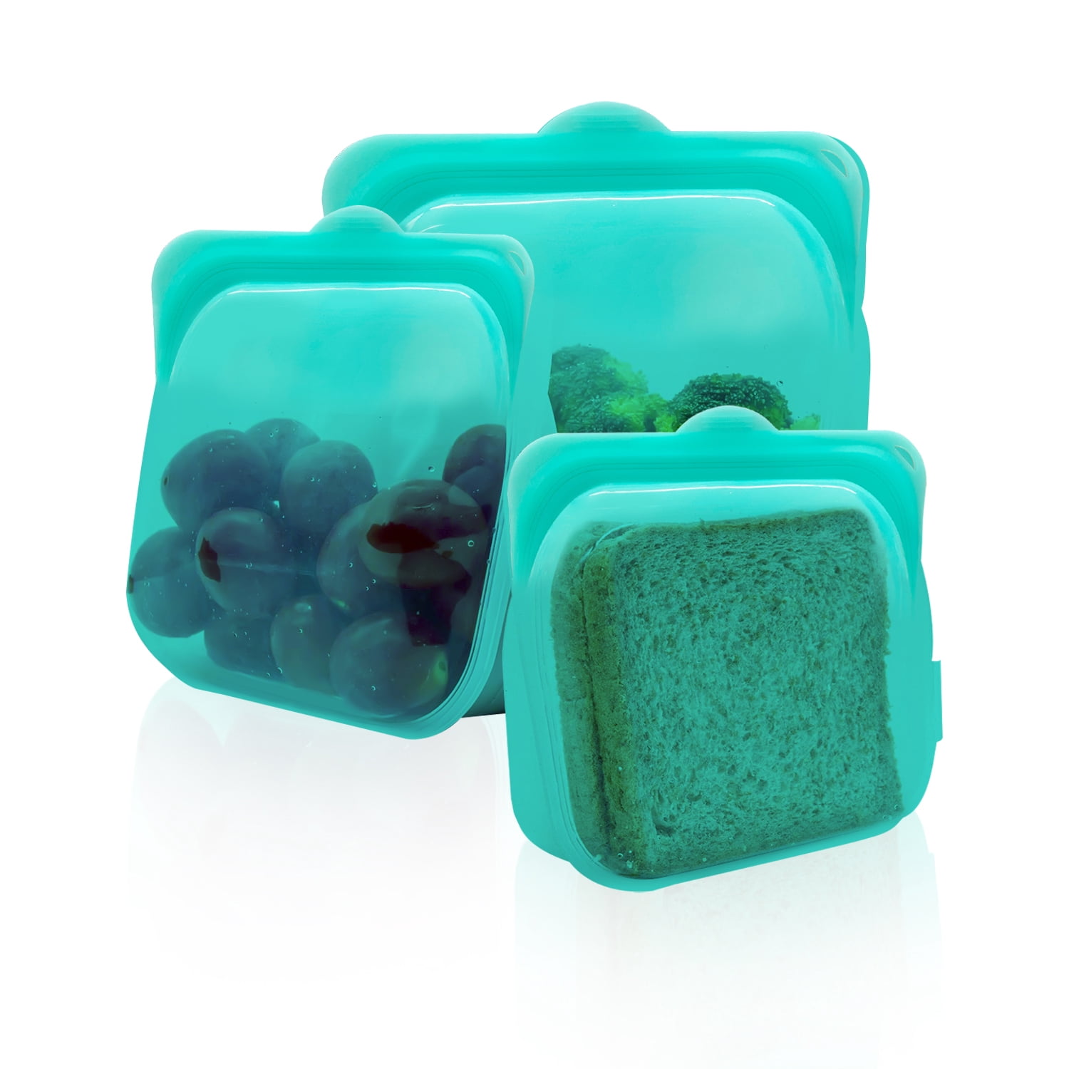 Reusable Silicone Storage Bag, Food Storage Container, Microwave and