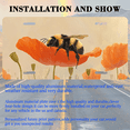 thumbnail image 3 of 1 Pcs 2D Flat License Plate Covers & Frames, Bee on Poppy Flower For Decorative Front, Waterproof For Decoration Aluminum License Plate Covers & Frames Cover For Men Women, 12" X 6", 3 of 7
