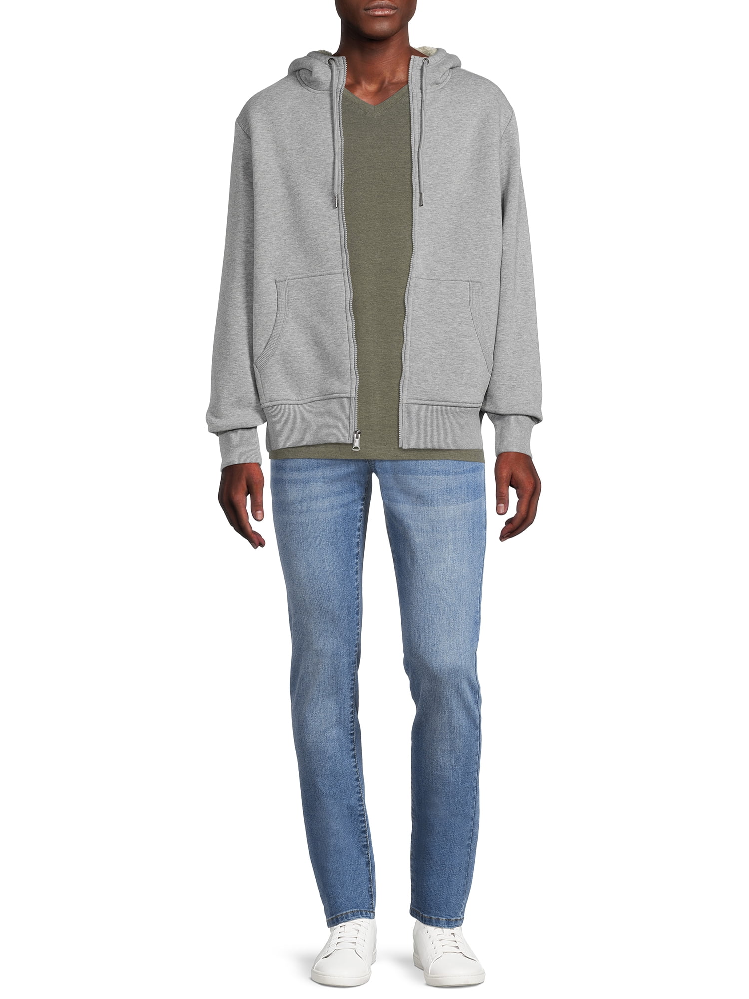 George Men's and Big Men's Faux Sherpa Fleece Jacket, up to Size 5XL