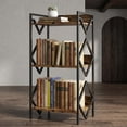 thumbnail image 2 of GILLAS Librero Minimalista de 3 Niveles, Librero Organizador Industrial, Librero Esquinero Moderno, Mesa Auxiliar, Estante para Libros Metal, Mueble Pequeño para Sala de Estar, Recamara, Oficina, 2 of 20
