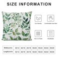 thumbnail image 5 of Leisuo  Throw Pillow Covers Green Leaf Watercolor Eucalyptus Branches Hand Floral with Plant Objects White Natural Greenery Twig 18x18 Inch Cushion Pillowcase Sofa White, 5 of 5