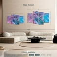 thumbnail image 4 of Elephant Stock Pastel Gradient Palm Leaves Wall Art - Horizontal Multi Panel Canvas - Living Room Wall Decor - Floral And Botanical Multi Panel - Turquoise And Pink Decor - 52" x 32", 4 of 8