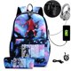 thumbnail image 2 of Mochila para portátil CR7 de 2 piezas, de 18 pulgadas, para adolescentes, niñas y niños, con carga USB, para viajes independientes, para exteriores, 2 of 4