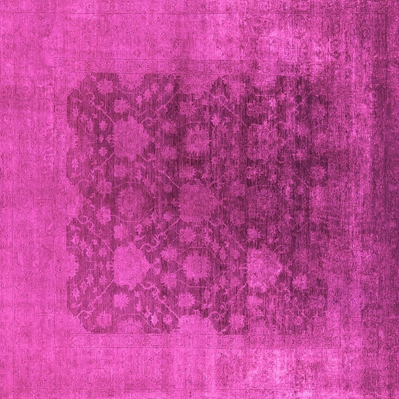 Ahgly Company Indoor Square Oriental Pink Traditional Area Rugs, 5' Square