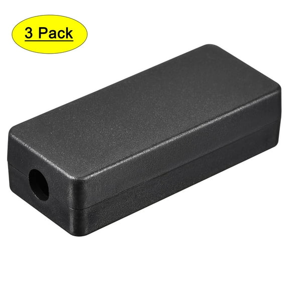 Uxcell Mini Dustproof Junction Box 60x25x16mm ABS for Electrical Project Black 3 Pack
