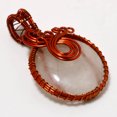 thumbnail image 2 of White Topaz Gemstone Gift Wire Wrapped Handcrafted Pendant Copper 2.30" SA 1497, 2 of 2