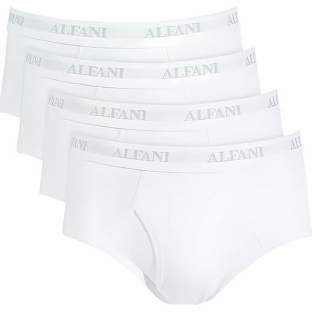 Alfani Men’s 4-Pack Briefs, 100% Cotton, White, Tagless, XL
