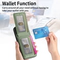 thumbnail image 6 of ELEHOLD Case for Google Pixel 9 / 9 Pro, RFID Blocking Slim PU Leather Wallet Case with Card Holder & Kickstand,Green, 6 of 11