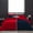 Navy/Red, variant on DNG Creations 1 Piece Solid Reversible Diamond Pattern Comforter 550 GSM All Season 800 TC, 100% Egyptian Cotton - Oversized Queen - Size ( Navy-Blue/Red Colour )