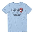 thumbnail image 2 of Marvel Spider-Man Sketch Men's T Shirt (Light Blue, S-XXXL), 2 of 4