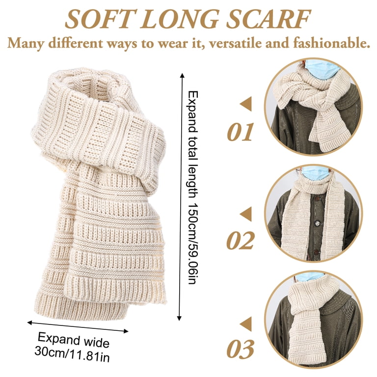 Bocaoying Womens Winter Beanie Hat Scarf Gloves Headband Set  display picture 2