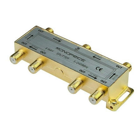 Monoprice 6-Way Coaxial Splitter (Best Coaxial Cable Splitter For Internet)