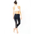 thumbnail image 4 of L'espace Low - Waisted Capri Leggings with Mesh Panels and Reflective Strips - Black / Small, 4 of 11