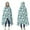 Blue Daisy Flower, variant on Wearable Blanket,Blue Daisy Flower Floral Pattern Hooded Wearable Flannel Blanket for Adults & Teens,Winter Poncho Shawl Wrap Cape Cozy Anti-Pill,50"x60"
