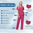thumbnail image 3 of VIAOLI Women's Scrubs Set - Stretchy Medical Uniform with Pockets, for Nurses & Doctors, S-XXL, Multi-Color, 3 of 7