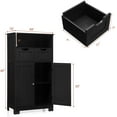thumbnail image 5 of Giantex Multifunctional Floor Cabinet, Freestanding Bathroom Cabinet with Removable Drawers and Adjustable Shelf for Bathroom, Living Room, Bedroom or Entryway, 24 x 12 x 43 inches (Black), 5 of 8