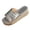 Silver, variant on Plus Size Braided Sole Slides for Women Open Toe Summer Beach Vacation Casual Outdoor Walking Comfort Resort Flat S Andals Travel Days Resort Wear