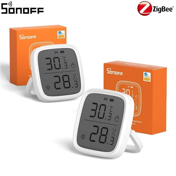 SONOFF SNZB-02D Zigbee LCD Smart Temperature Humidity Sensor,Wireless Indoor/Outdoor Thermometer