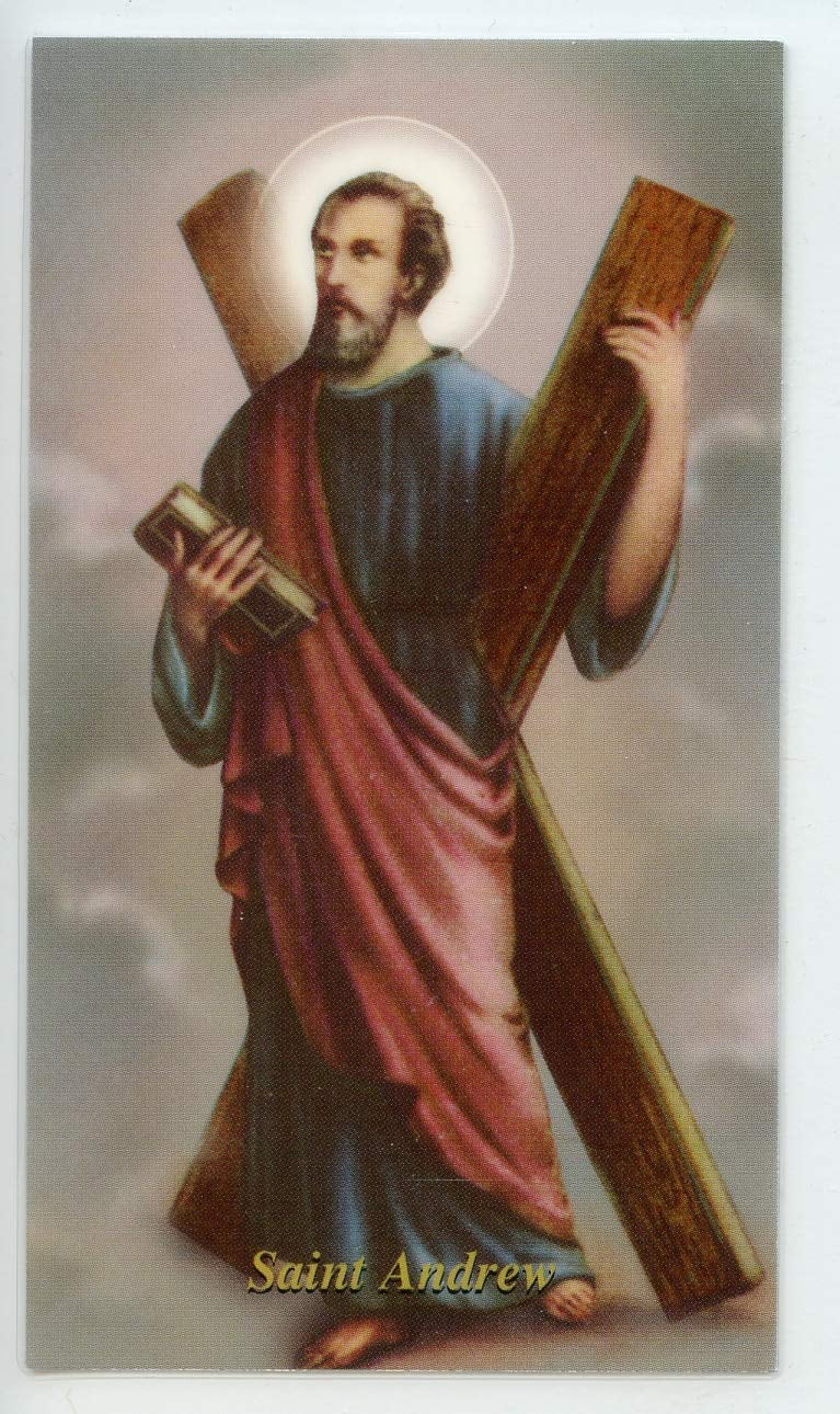 Prayer to St. Andrew holy card laminated Pack of 25