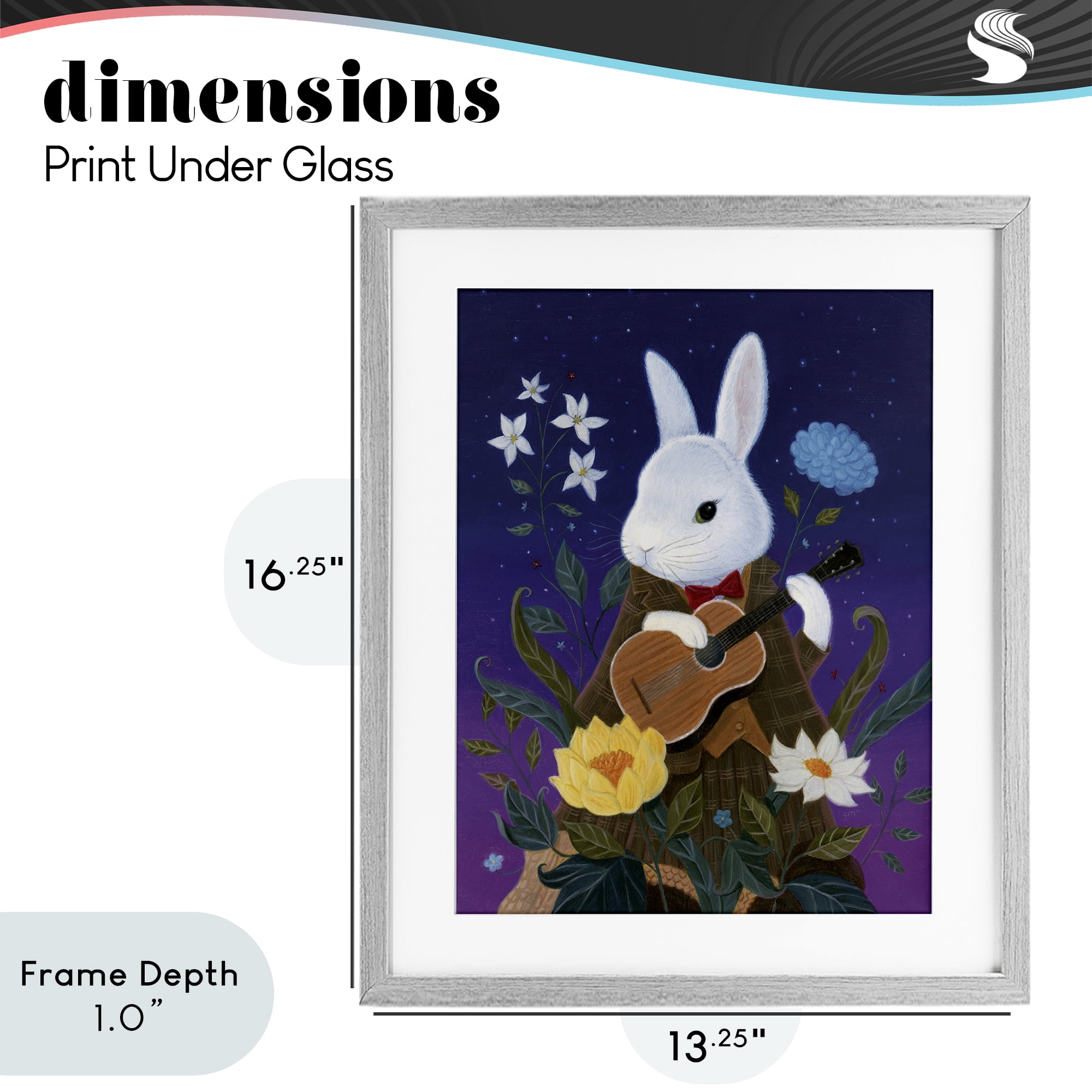 Stupell Industries Maria Von Carrot Gray Framed Print Under Glass, design by Gina Matarazzo