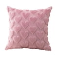 thumbnail image 2 of Valentines Day Love Heart Pillow Covers, Valentines Day Decoration Heart Soft Plush Faux Fur Jacquard Throw Pillows for Bedroom Sofa Holiday Festivals Home Decor, 2 of 9