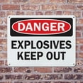 thumbnail image 4 of (2 Pack) Explosives Keep Out OSHA Danger Sign 14 Inch X 10 Inch Plastic Sign, Weather Resistant, UV Protected for Workplace, Business, and Construction Site, Made in the USA, 4 of 8