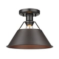 thumbnail image 3 of Yep by Golden Lighting Orwell 1-light Flush Mount in Matte Black and Rubbed Bronze shade, 3 of 3