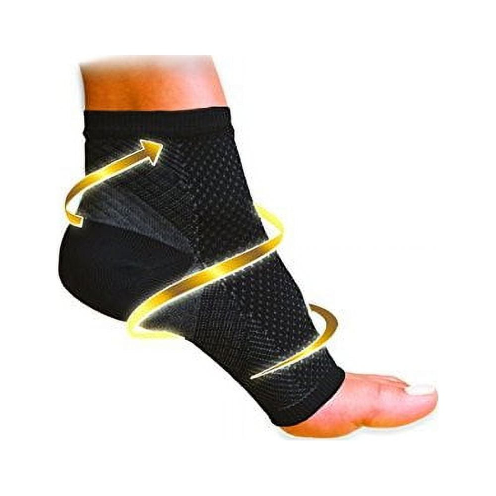 Foot Angel Anti-Fatigue Compression Foot Sleeve, Relieve Achy Heels and Feet, Large/XL Size, As Seen on TV