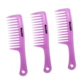 thumbnail image 3 of Tachiuwa 3 Pcs/Set Hairdressing Salon Anti-static handle wide Tooth Hair Comb, 3 of 9