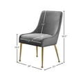 thumbnail image 3 of Meridian Furniture Owen Velvet Dining Chair in Gray (Set of 2), 3 of 5
