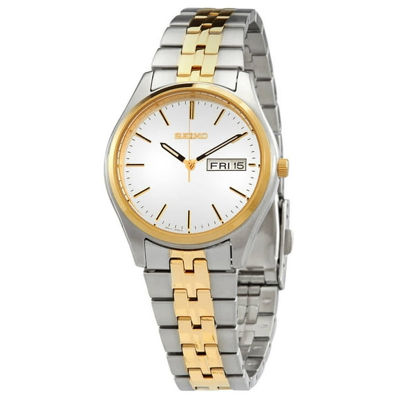 Seiko Essentials Men's Two Tone Stainless Steel Quartz Watch SUR430