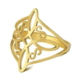 thumbnail image 1 of Anillo de nudo de bruja de estilo Vintage, anillos de amuleto celta de brujería de acero inoxidable, joyería, 1 of 1
