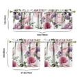 thumbnail image 6 of Kitchen Curtains and Valance Set 24 Inch Tier Pioneer Colorful Floral Curtains Small Drapes for Cafe Living Room Bathroom Farmhouse 3 Pieces Set Rod Pocket, 6 of 6