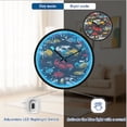 thumbnail image 5 of Dailycode Night Light Wall Clock Glow in The Dark 12 inch Battery Operated Silent Luminous Clocks, Abstract Sport Cars, 5 of 8