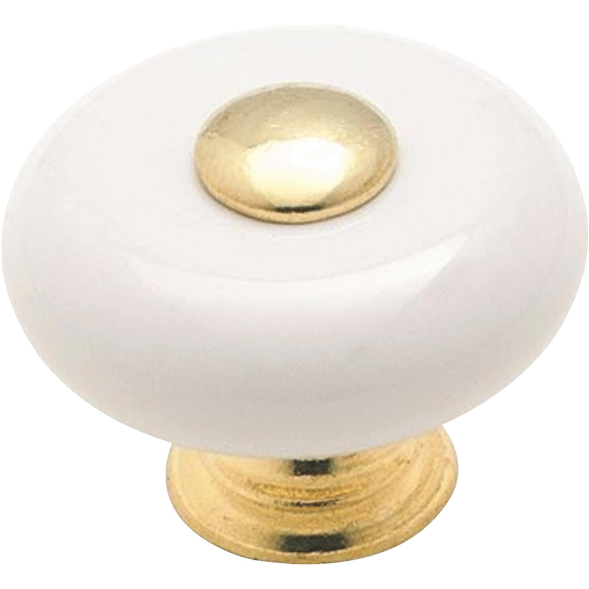 Allison Value 11/4 in (32 mm) Diameter White/Polished Brass