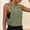 #409-Army Green, variant on Women's Stripe Print Sequin Sleeveless Tank Top, Round Neck Side Cutout Casual Blouse, Stylish Yoga Shirt for Daily Wear & Party Gift